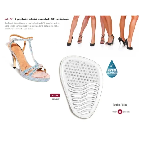Soft, non-slip GEL adhesive insoles - 67 Marbet