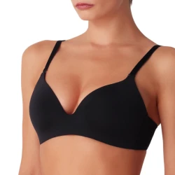 Cotonella reggiseno foderato leggermente imbottito e senza ferretto colore nero