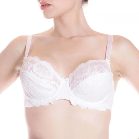 Balconcino con ferretto in morbido e raffinato pizzo bianco - 251 Belseno Lepel