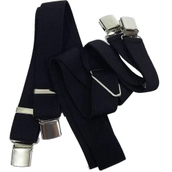 Bretelle straccali da Uomo con chiusura a clip francese - Nero 35 mm - lunghezza 120 cm - SPB Bretelle