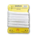 Treccia elastico lavabile N°12 BIANCO Farfalla da 5m - 91205 Filati Leone