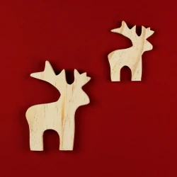 Renne in legno naturale sagome per decorazioni natale - K1314-16 Benox