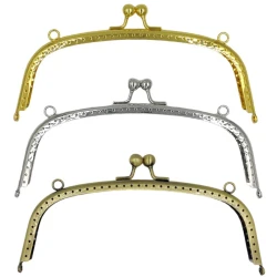 Oval metal click-clack bag clasp with rods