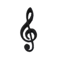 Chiave di violino applicazione patch ricamata termoadesiva - 5081A Marbet