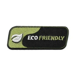 iron-on patch with Eco Friendly logo