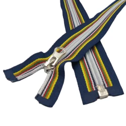 Cerniera lampo di ricambio multicolor 80 cm. effetto multicolor come la chiusura lampo originale