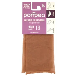 Pompea Total Comfort 15 den pop socks with no-stress cuff - 2 Pack