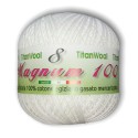 Crochet yarn Magnum Titan Wool 100% Egyptian Cotton Makò White
