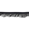 Nastro elastico con profilo rouches in pizzo decorativo da 20mm