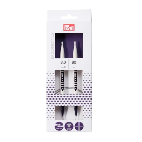 Ferri maglia circolari 8mm - 80cm Prym ergonomics 215811
