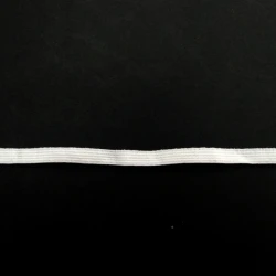 Nastro elastico morbido da 5mm bianco ideale per mascherine anti COVID-19 artigianali