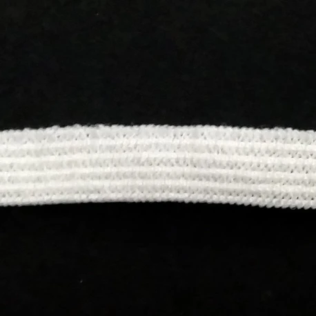 Nastro elastico morbido da 5mm bianco ideale per mascherine anti COVID-19 artigianali
