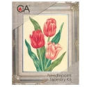 Kit Mezzopunto tulipani rossi - set completo di ago e fili 3105K Collection D'Art