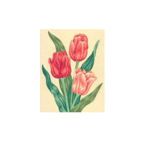 Red tulips half-stitch kit - complete set with needle and threads 3105K Collection D'Art