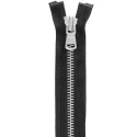 Cerniera Lampo in metallo T5 divisibile per giacche e giacconi di pelle (Chiusura lampo Zip con catena argento)