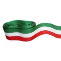 Italy tricolour ribbon 50mm taffeta by Nastrificio Brianteo