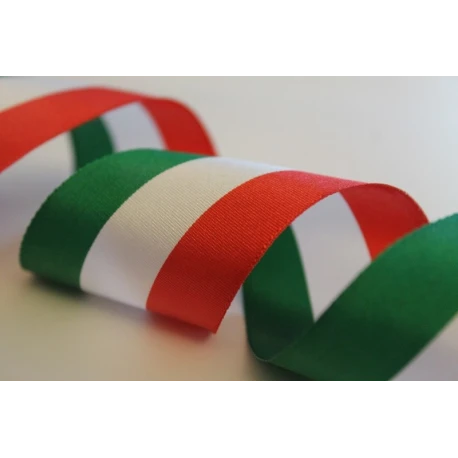 Italy tricolour ribbon 50mm taffeta by Nastrificio Brianteo