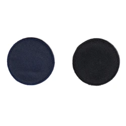 Application small round embroidered thermoadhesive patch