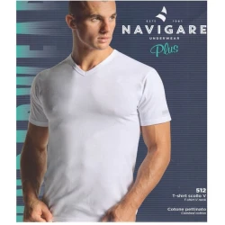 T-Shirt Manica Corta con scollo a V in cotone pettinato - 512 Navigare Intimo 2
