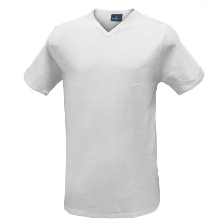 Short-sleeved V-neck T-shirt in combed cotton - 512 Navigare Underwear