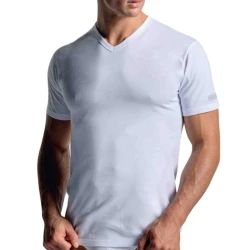 Short-sleeved V-neck T-shirt in combed cotton - 512 Navigare Underwear