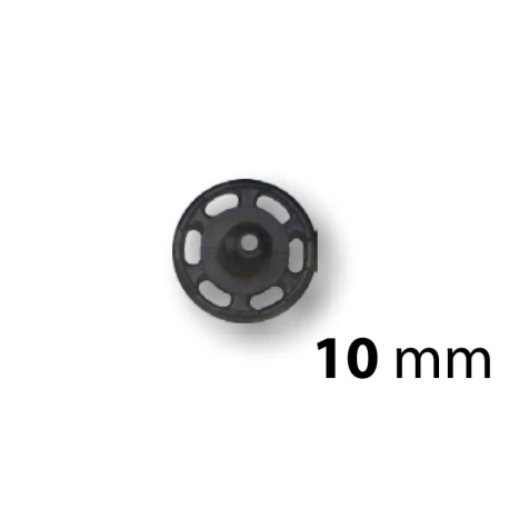 Black lightweight plastic Snap fasteners for sewing