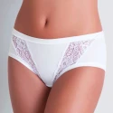 Cotonella Slip donna altezza media in cotone elasticizzato,  impreziosito da raffinati inserti in pizzo - GD130 Cotonella intimo