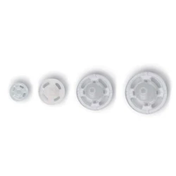 Transparent plastic snap fasteners 7-15mm - Filati Leone