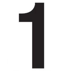 Heat-adhesive PVC numbers, height 18 cm - 352 Marbet
