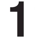 Heat-adhesive PVC numbers, height 18 cm - 352 Marbet