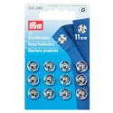 Silver snap fasteners, 11 mm - 341246 Prym