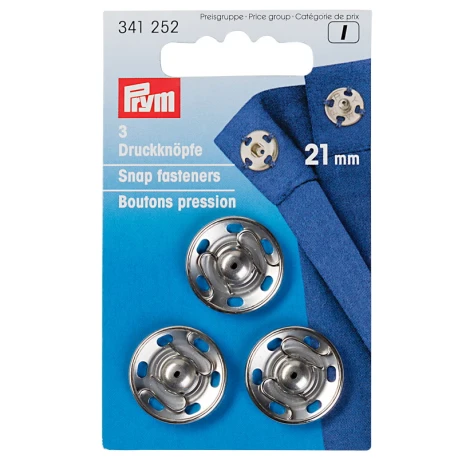 Bottoni Automatici ARGENTO 21 mm - 341252 Prym