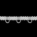 Passamaneria con asole elasticizzate alta 10mm - bianco