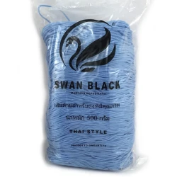 Cordino Thai Swan Black per realizzare borse all'uncinetto