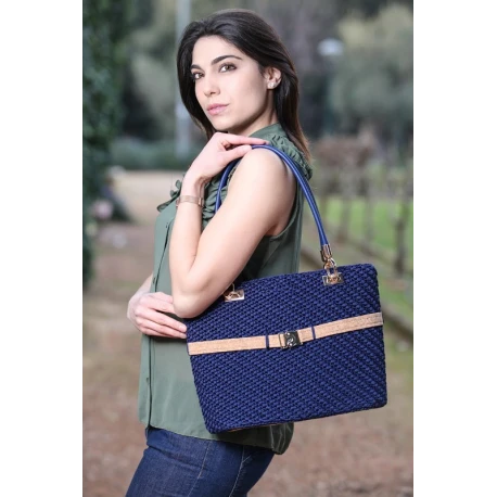 Cordino Thai Swan Black per realizzare borse all'uncinetto