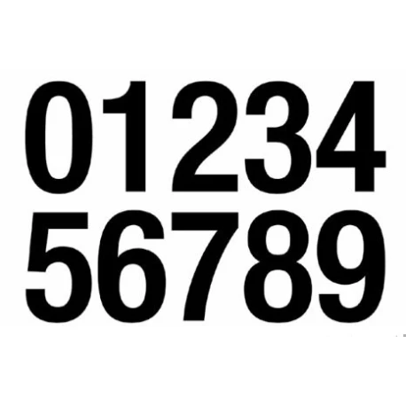 Heat-adhesive PVC numbers, height 18 cm - 352 Marbet