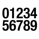 Heat-adhesive PVC numbers, height 18 cm - 352 Marbet