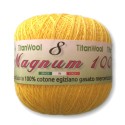 Filato per uncinetto Magnum Titan Wool 100% Cotone egiziano Makò Giallo