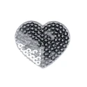 Applicazione patch termoadesiva Cuore Paillette Argento - Modidea