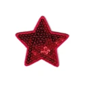 Red sequinned star iron-on patch