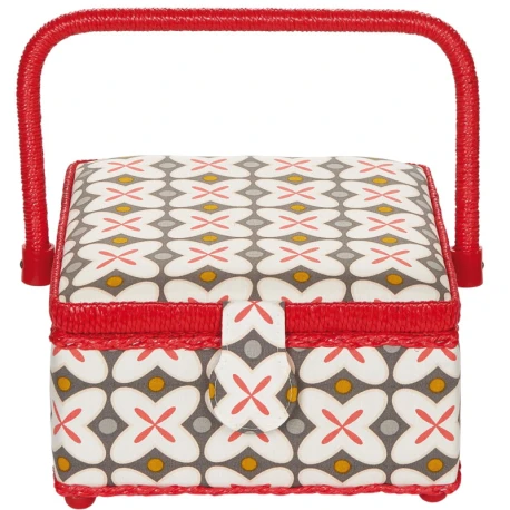 Small work basket in seventies pattern with handle - 612013 Prym
