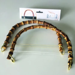 Manici per borse a semicerchio in bambù naturale - MA103 Mas 2