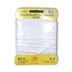 Washable 5mm white elastic rubber strap
