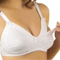 Nursing Bra in pure polka dot patterned cotton