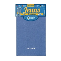 Heat-activated jeans patch made of durable denim fabric, can be applied without sewing - Usit