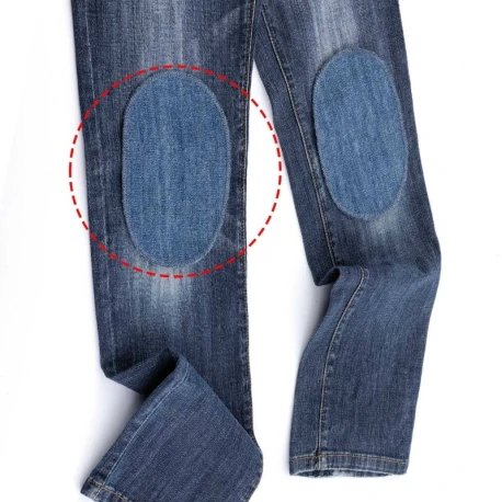 Heat-activated jeans patches in durable denim fabric - Usit