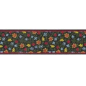 Trimmings decorative border 4cm embroidered ribbon flower meadow effect