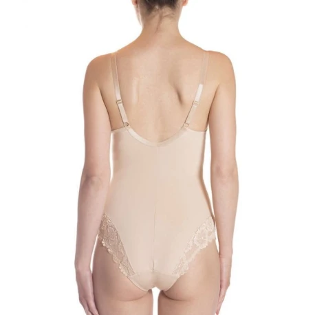Lepel shaping wireless lace bodysuit with cotton lining