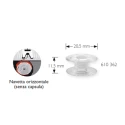 Sewing machine bobbins,horizontal gripper, 20.5mm - 610362 Prym