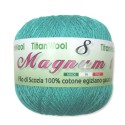 Crochet yarn Magnum Titan Wool 100% Egyptian Cotton Makò Tiffany Green